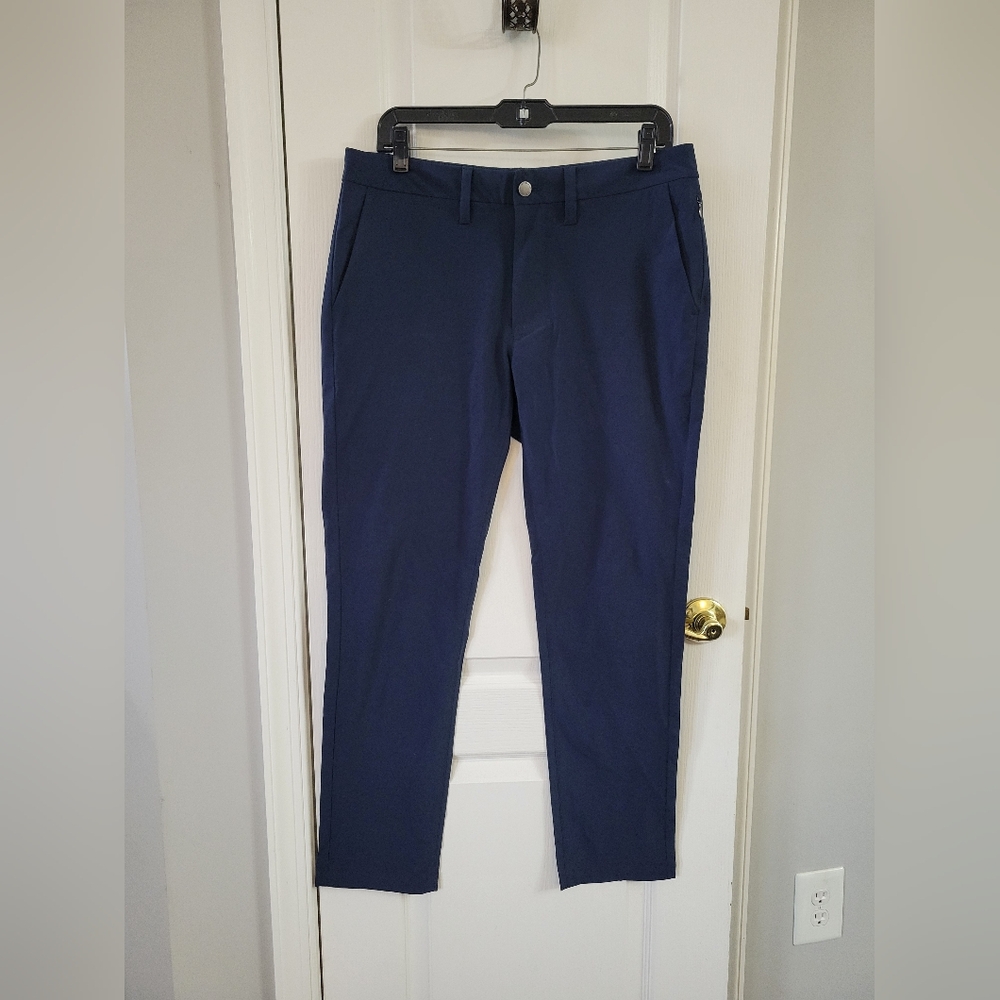 UNTUCKit Men's Chancellor Pants Navy Blue Straight Fit Size 30 Waist 30 Inseam